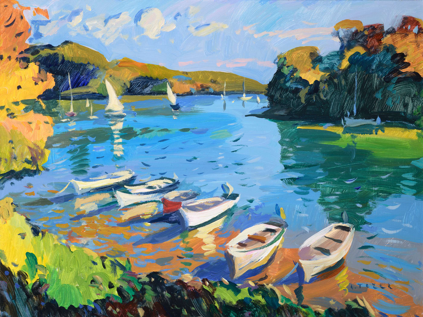 Andrew Tozer, Sails off Port Navas, 2021