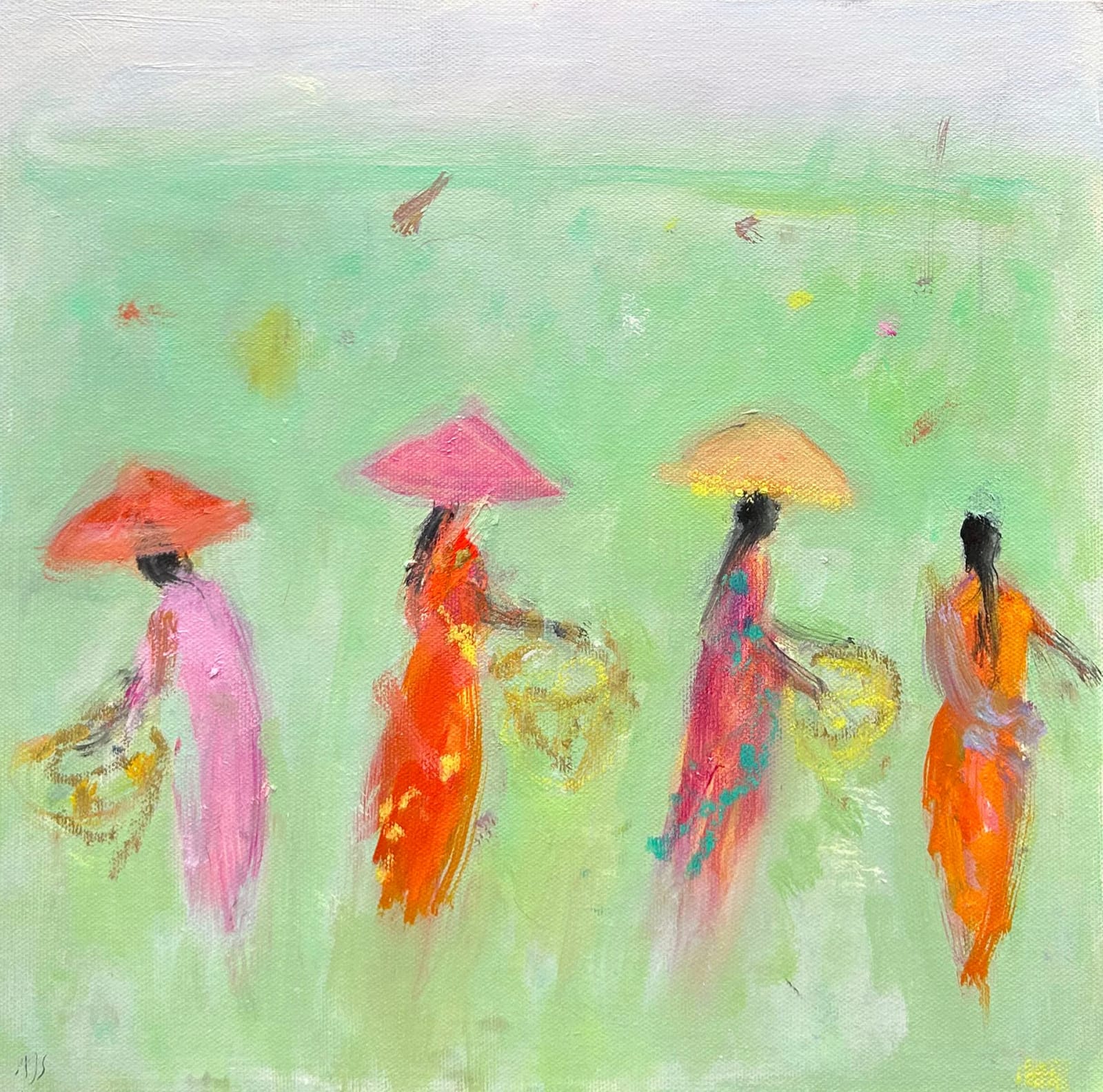 Ann Shrager NEAC, Four Tea Pickers