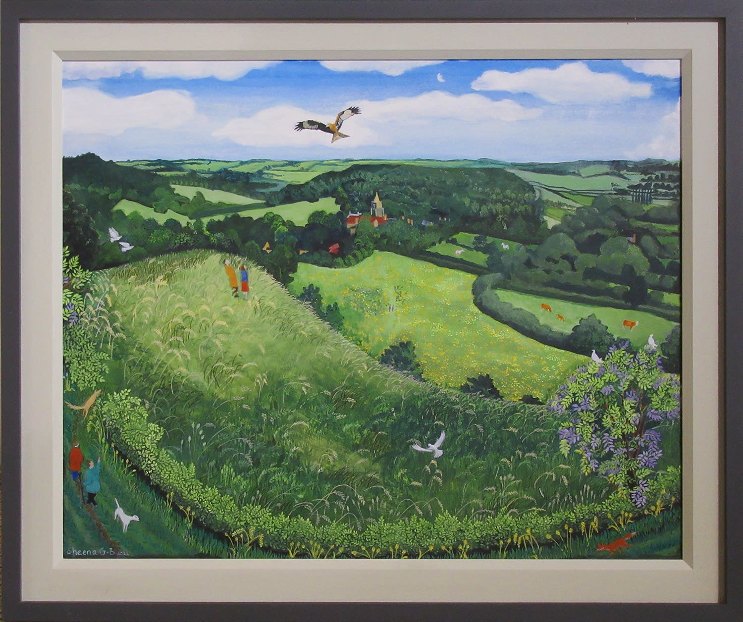 Sheena Griffiths-Baker, When a Red Kite Swooped up in front of Us on Colley Hill