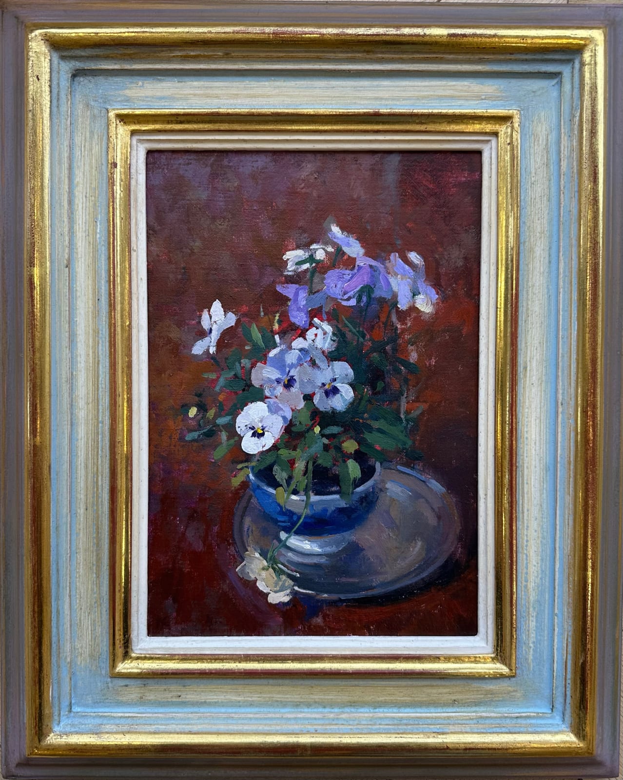 Pamela Kay ARCA RWS RBA NEAC, Violas in a Spode Dish