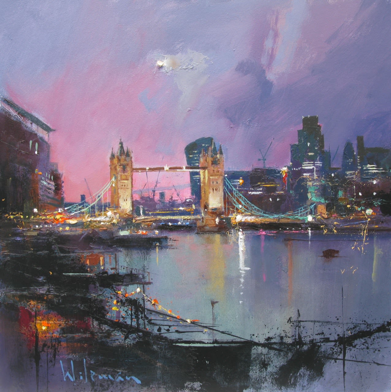 Peter Wileman FROI RSMA FRSA, Moonlight Over Tower Bridge