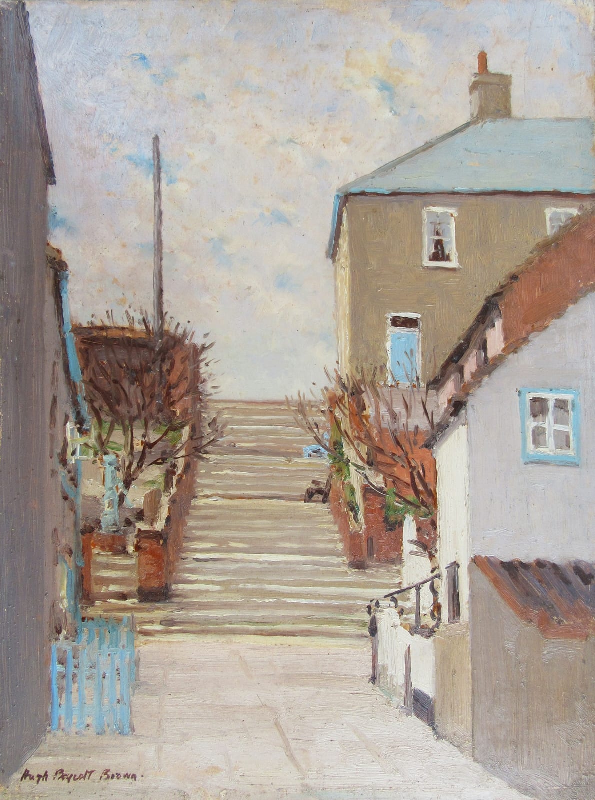 Hugh Boycott Brown RSMA, The Town Steps, Aldeburgh