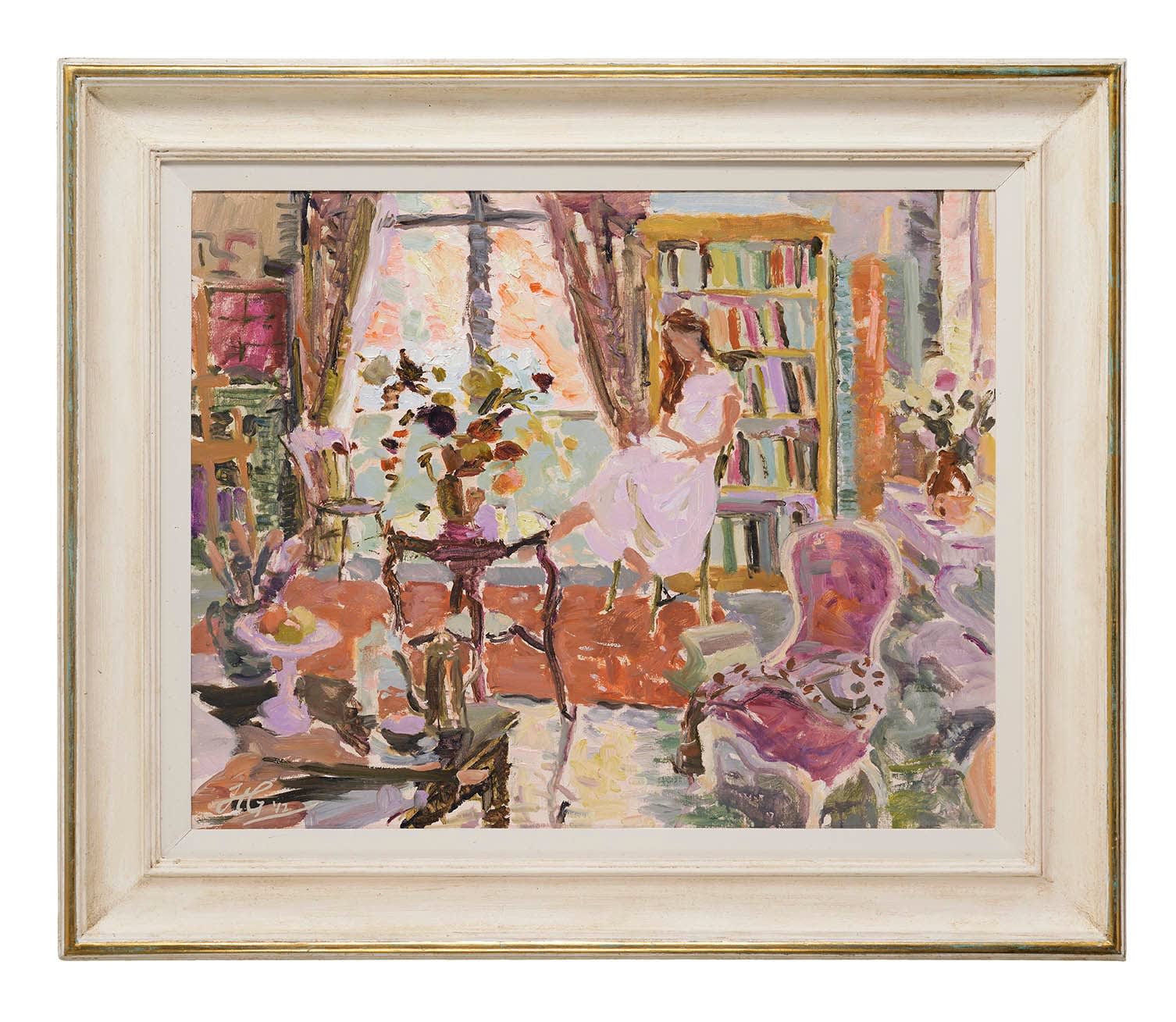 Hugo Grenville, Studio Interior, Morning Light, Girl Reading