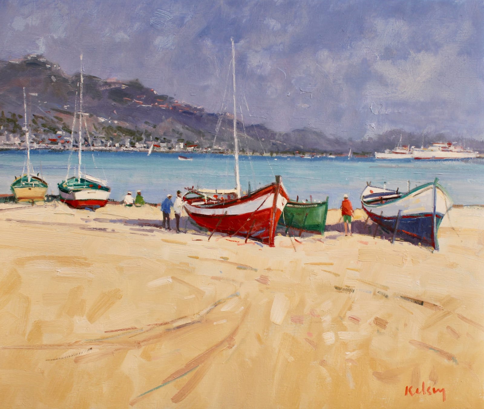 Robert Kelsey DA MUniv PAI FRSA, Fishing Boats, Giardini Naxos