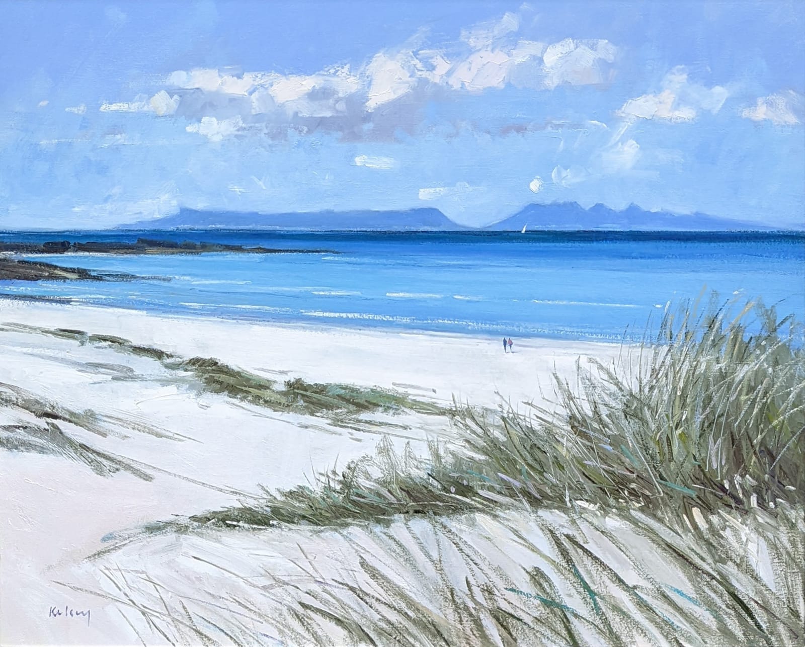 Robert Kelsey DA MUniv PAI FRSA, View from the Dunes, Arisaig