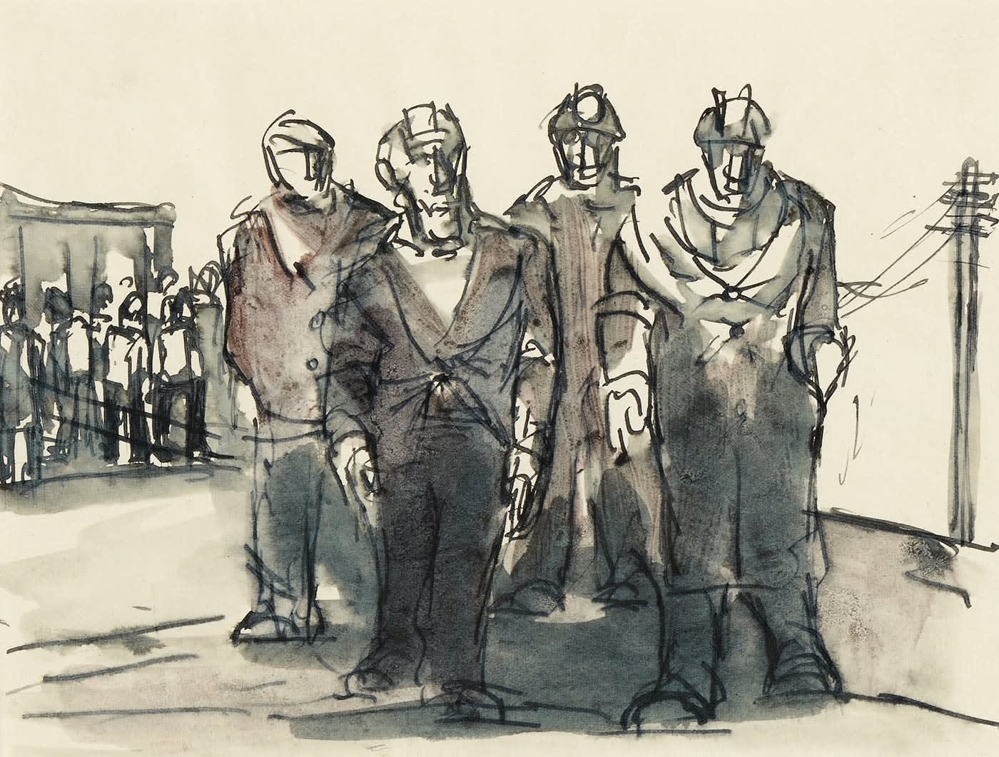 Josef Herman OBE RA, Four Miners