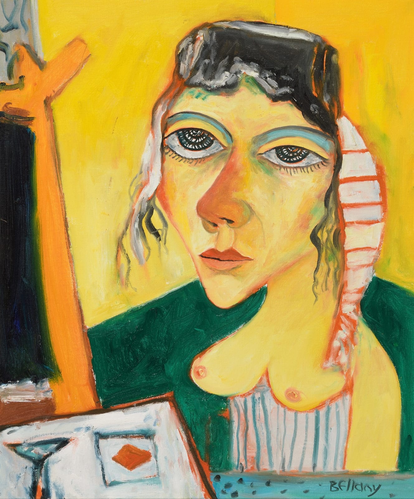 John Bellany CBE RA HRSA, The Game in Yellow Interior