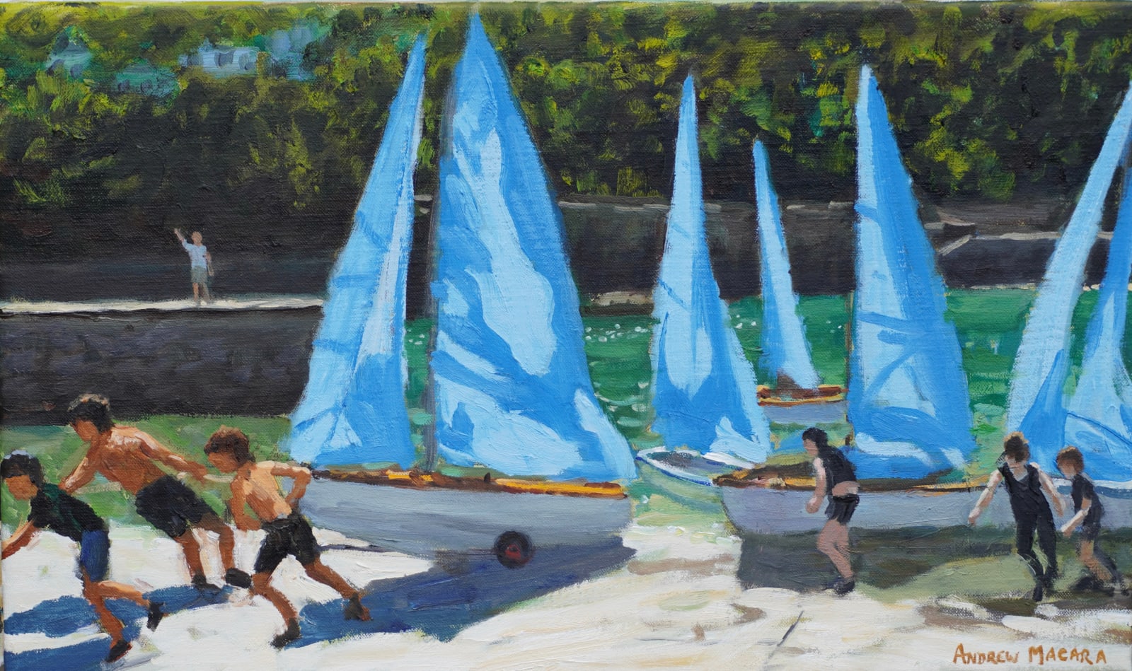 Andrew Macara RBA NEAC, Blue Sails, Looe, Cornwall
