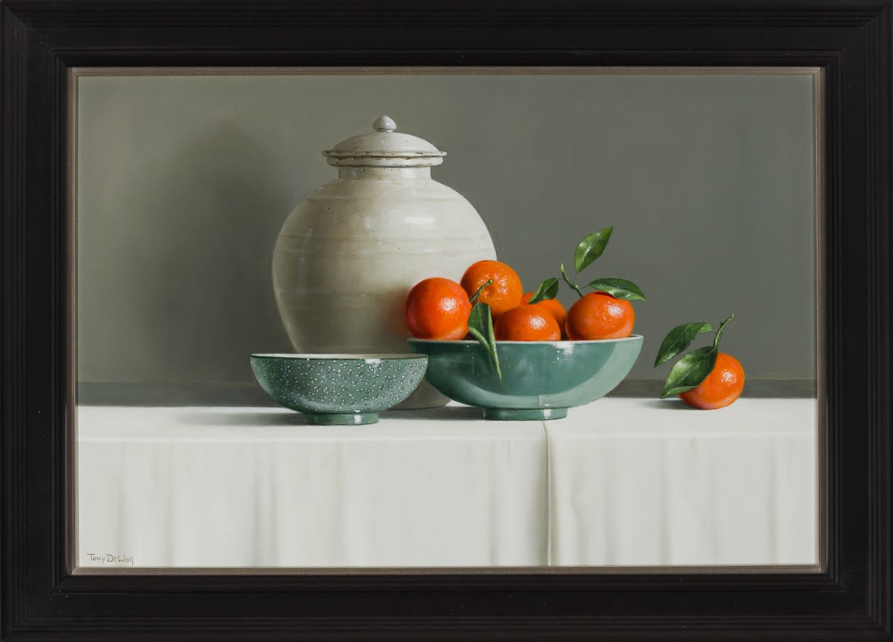 Tony de Wolf, Still Life with Mandarins