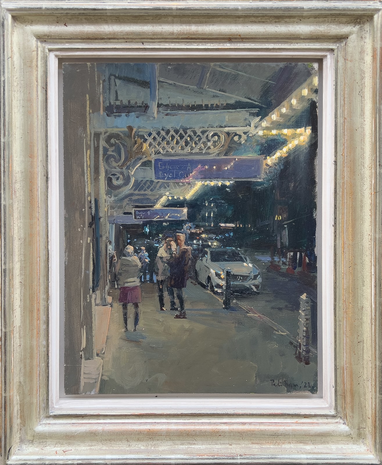 Peter Brown PNEAC PS Hon RBA ROI RP, Evening, The Noel Coward, Theatre Awning