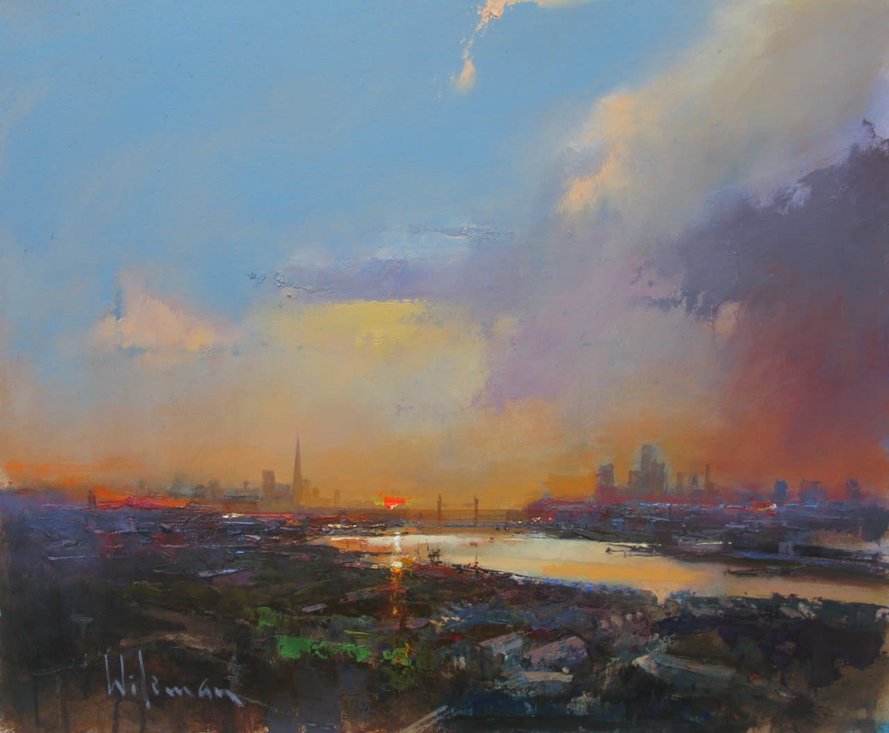 Peter Wileman FROI RSMA FRSA, Last Light Over London