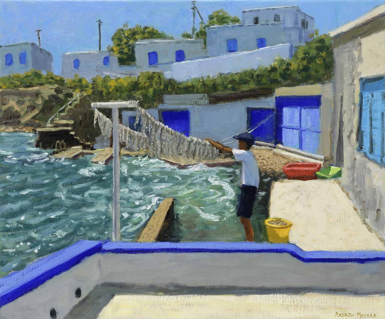 Andrew Macara RBA NEAC, The Fisherman, Milos, Greece
