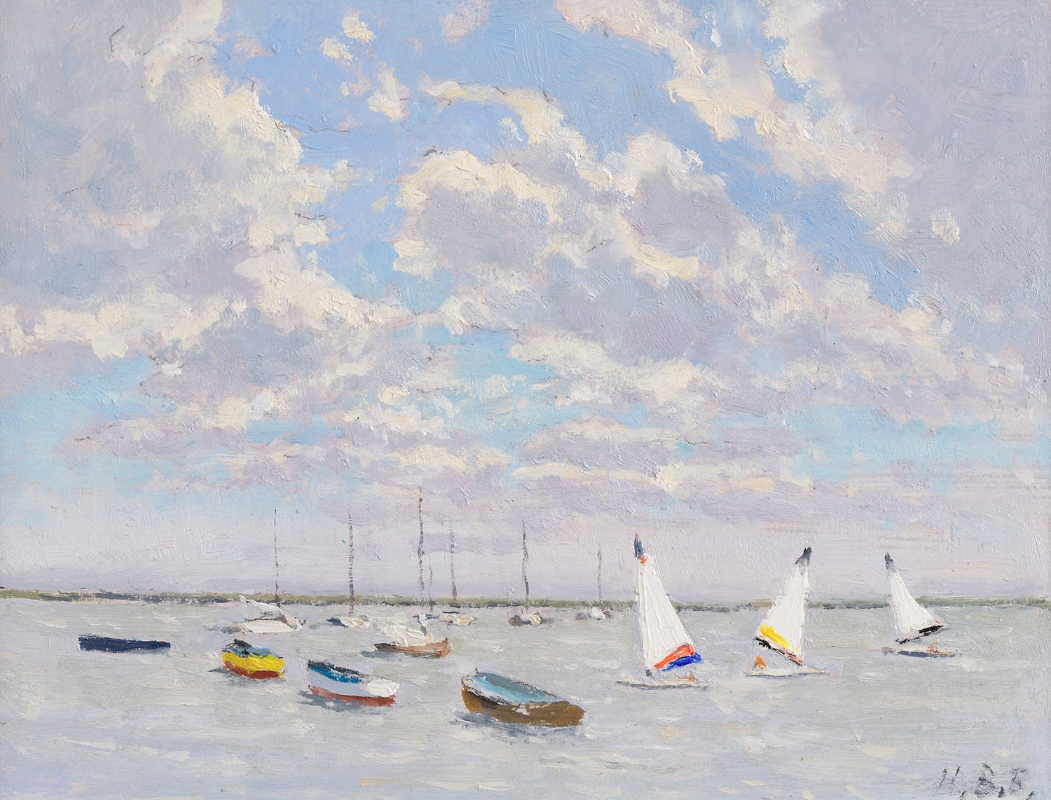 Hugh Boycott Brown RSMA, Lasers on the Alde, Slaughden