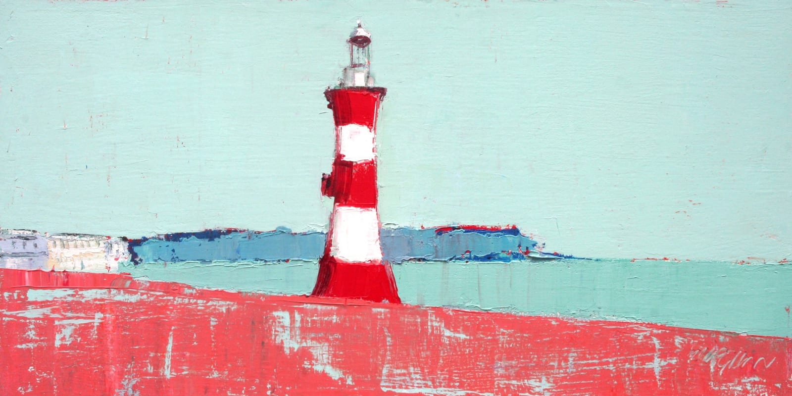 Mhairi McGregor RSW, Plymouth Lighthouse, 2021