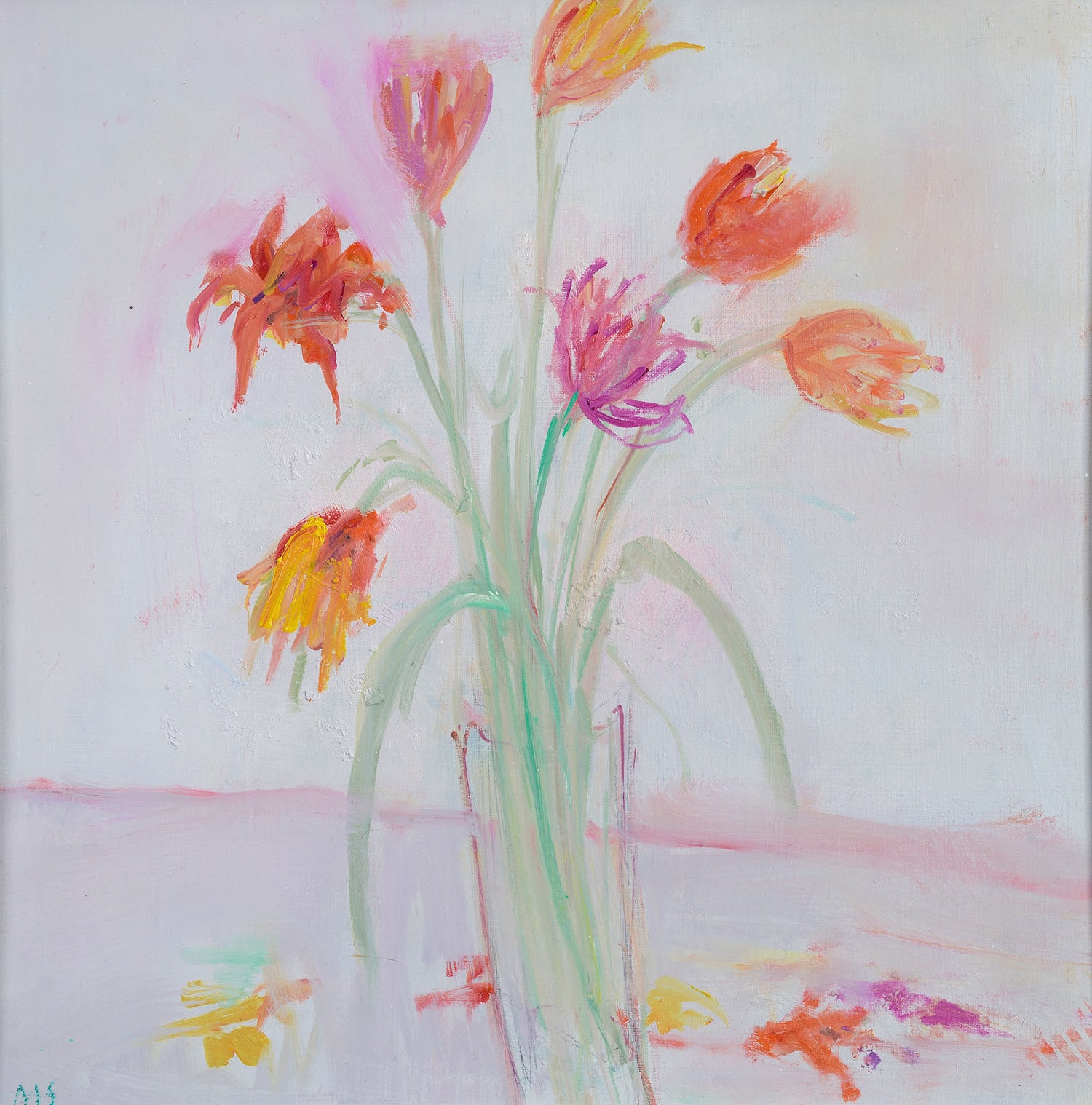 Ann Shrager NEAC, Tulips in a Vase