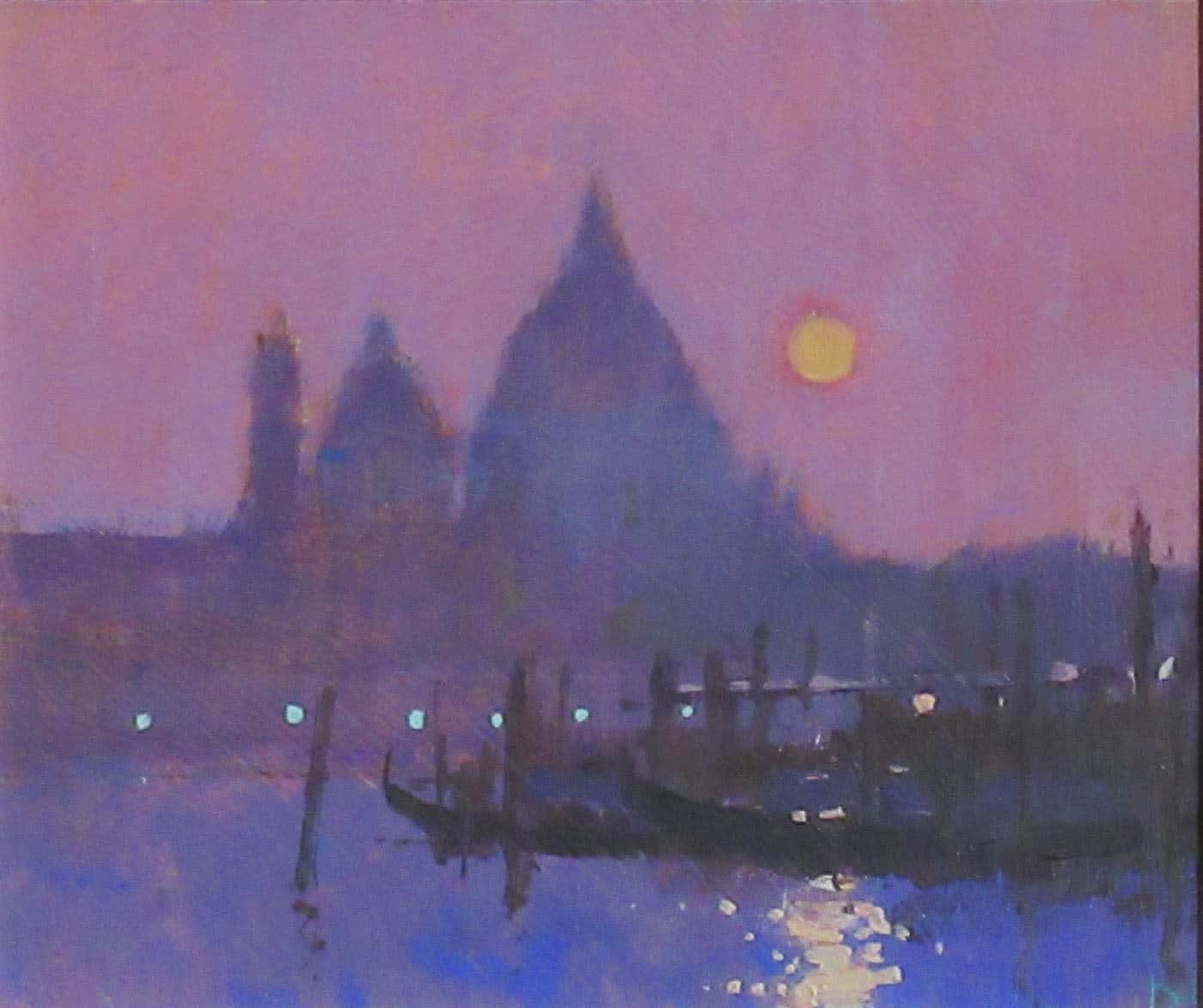 David Sawyer RBA, Pink Sky, Yellow Sun, Venice