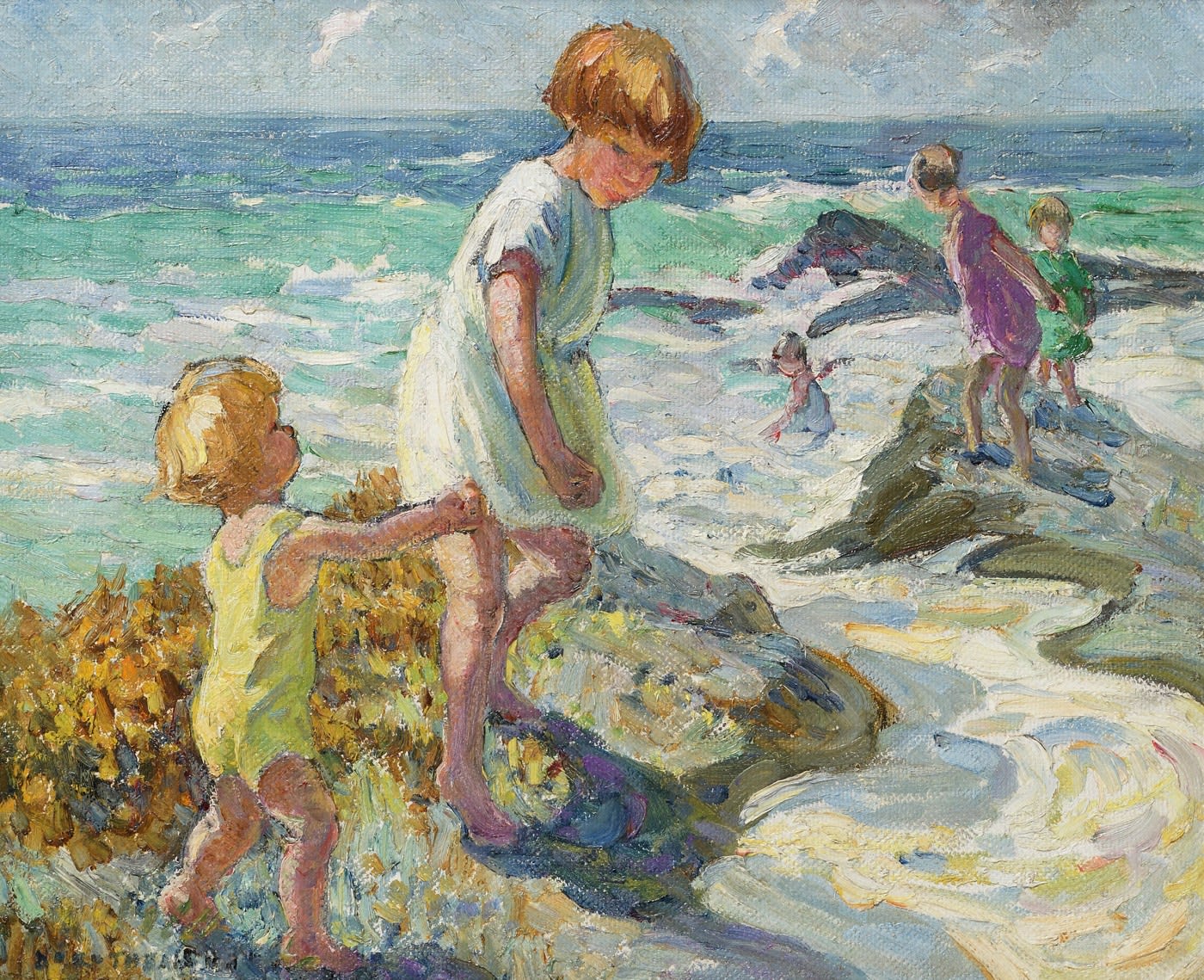 Dorothea Sharp RBA ROI, Beach Scene