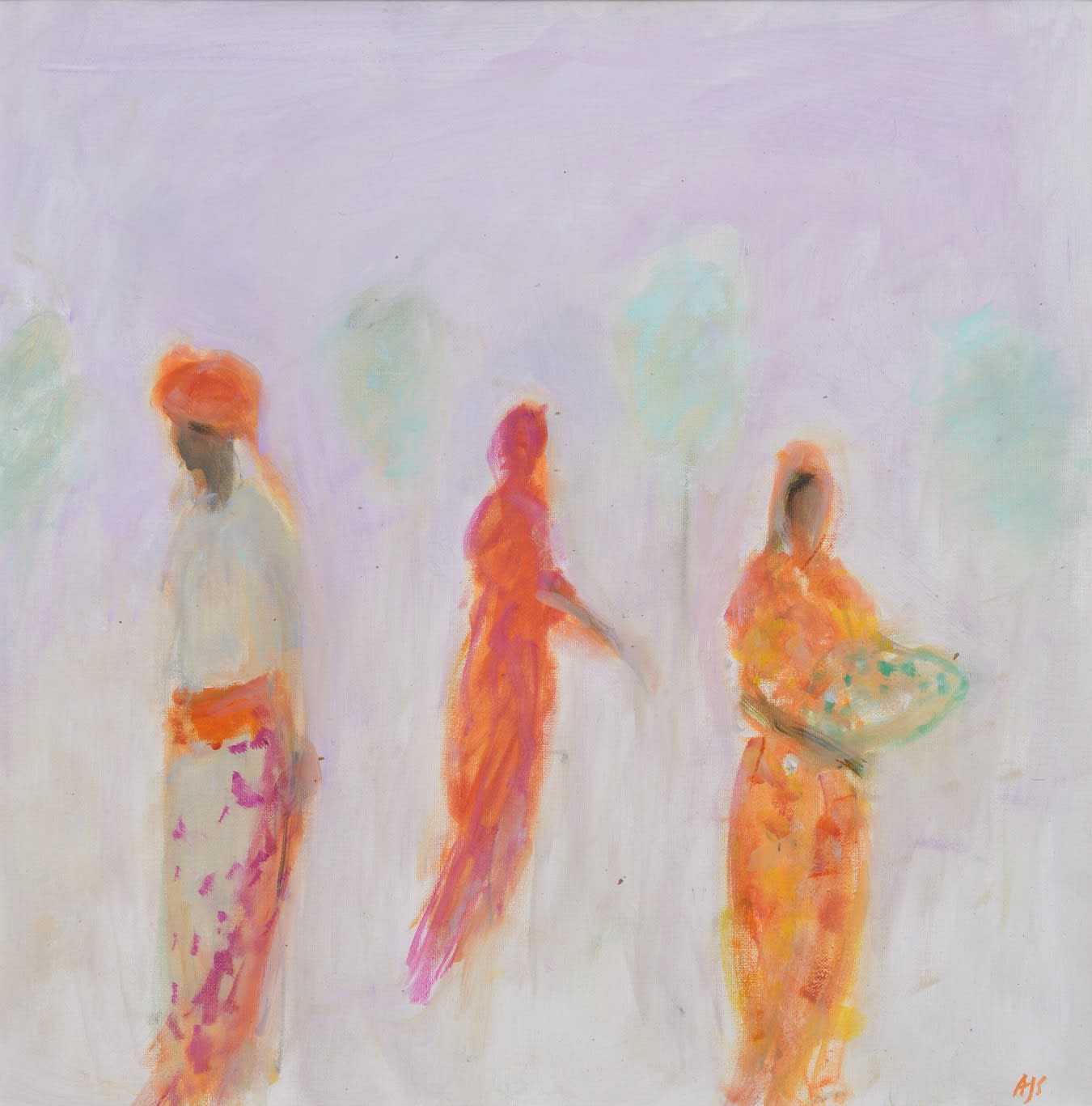 Ann Shrager NEAC, Goat Herder and Two Ladies