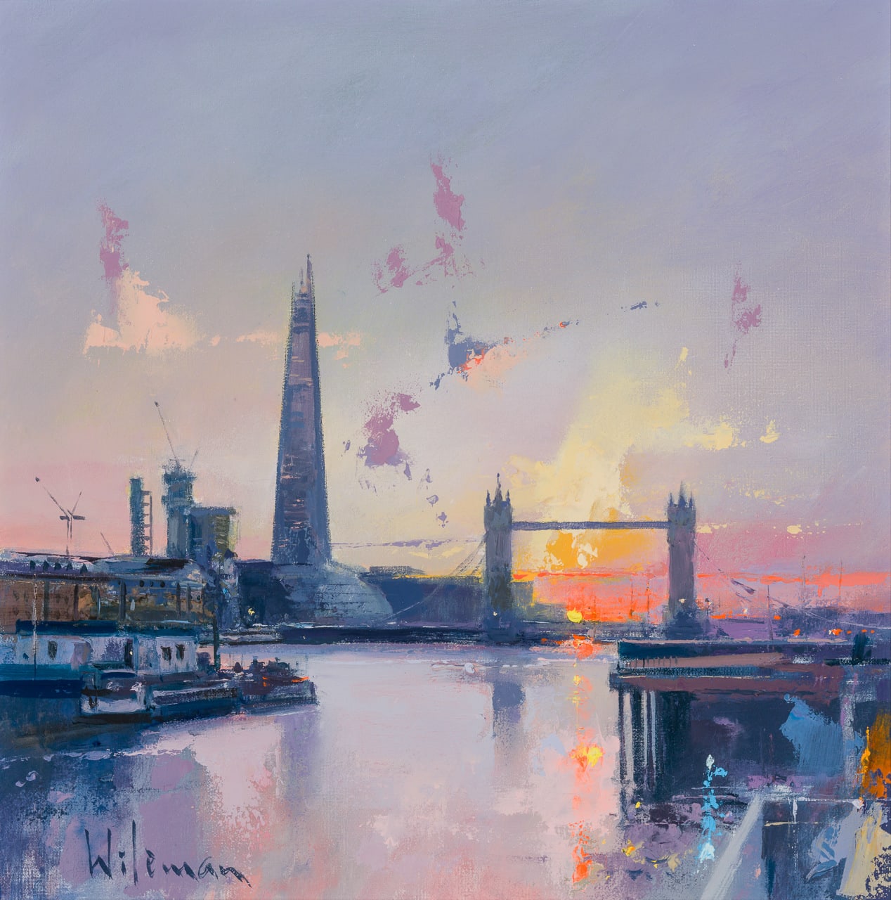 Peter Wileman FROI RSMA FRSA, Sundown, The Thames