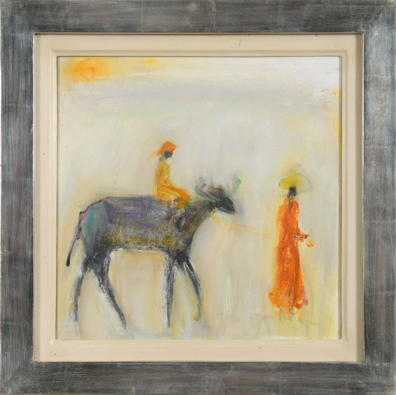 Ann Shrager NEAC, Boy on a Water Buffalo