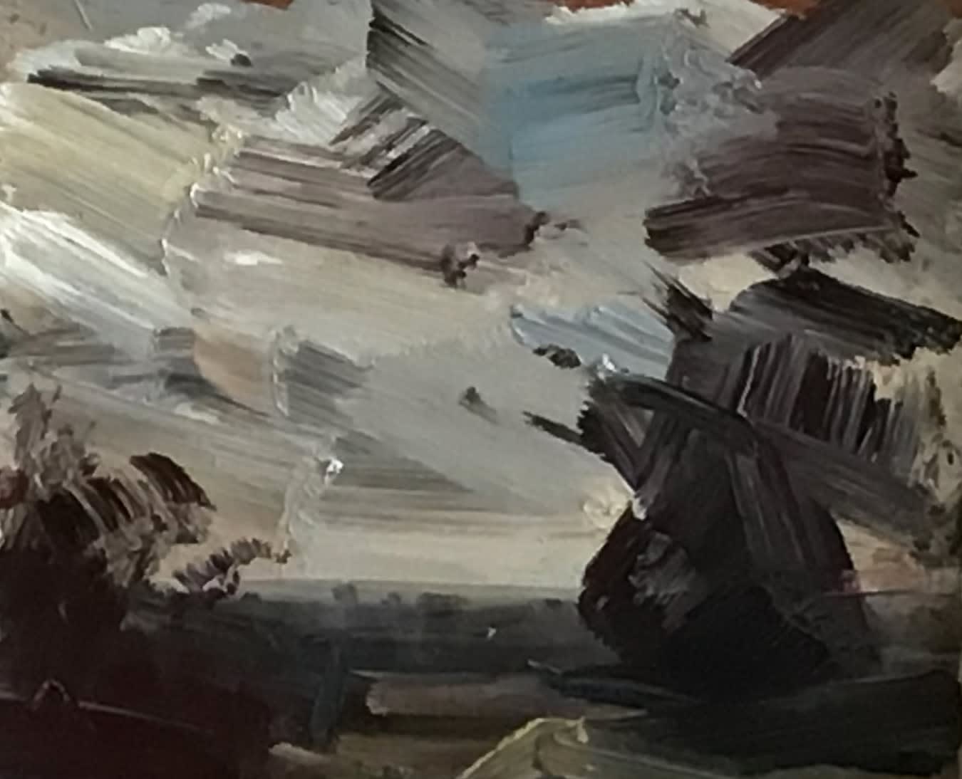 Kate Giles, Small Road to Walsingham. Dusk. Janurary II