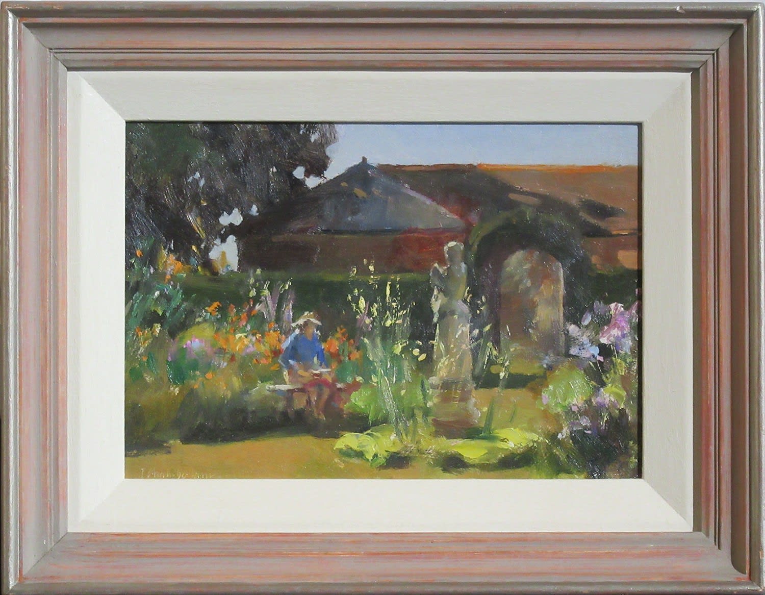 Trevor Chamberlain ROI RSMA, Enjoying The Garden, Helmingham Hall