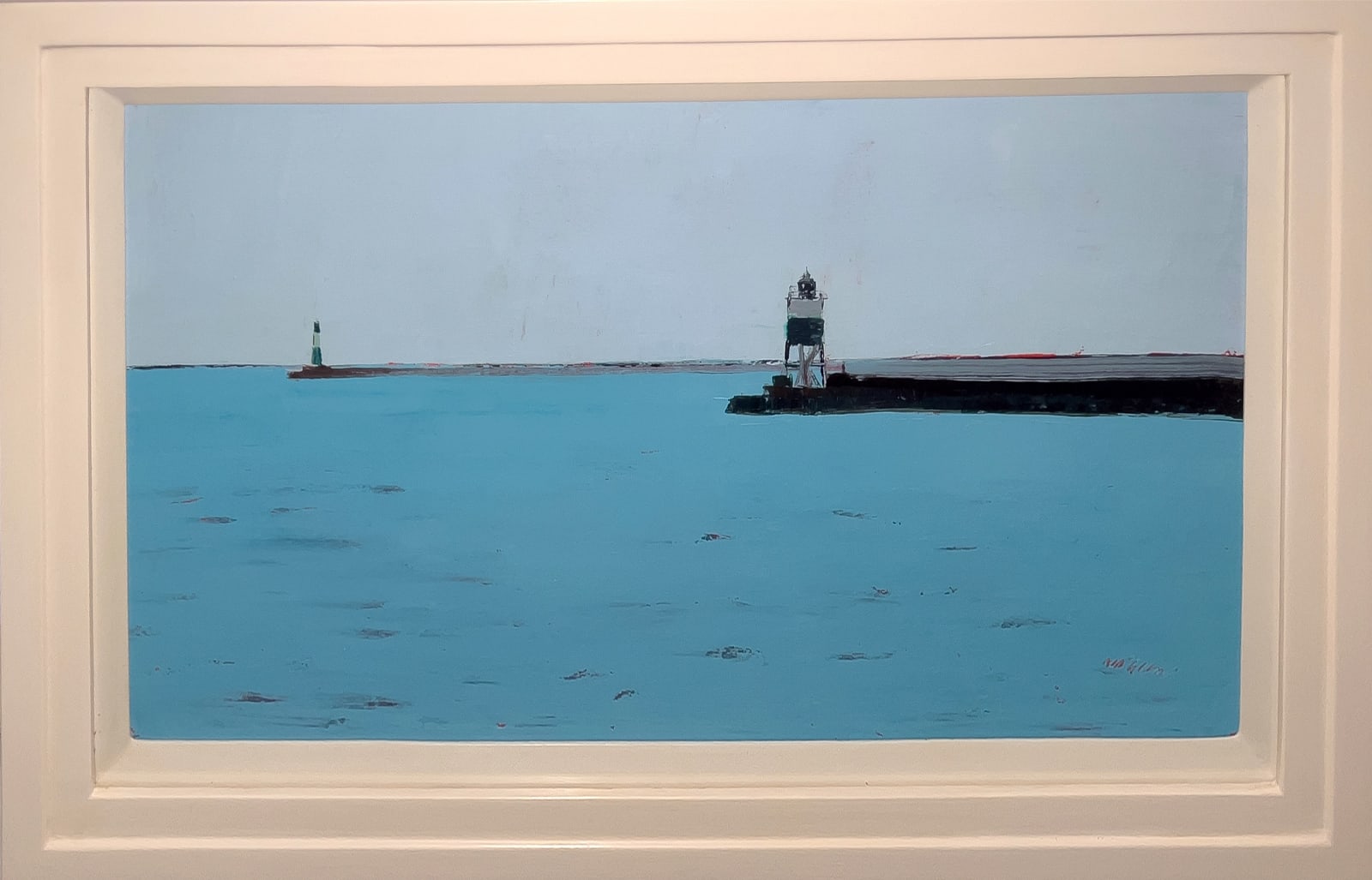 Mhairi McGregor RSW, Kenosha Harbour Entrance, Lake Michigan