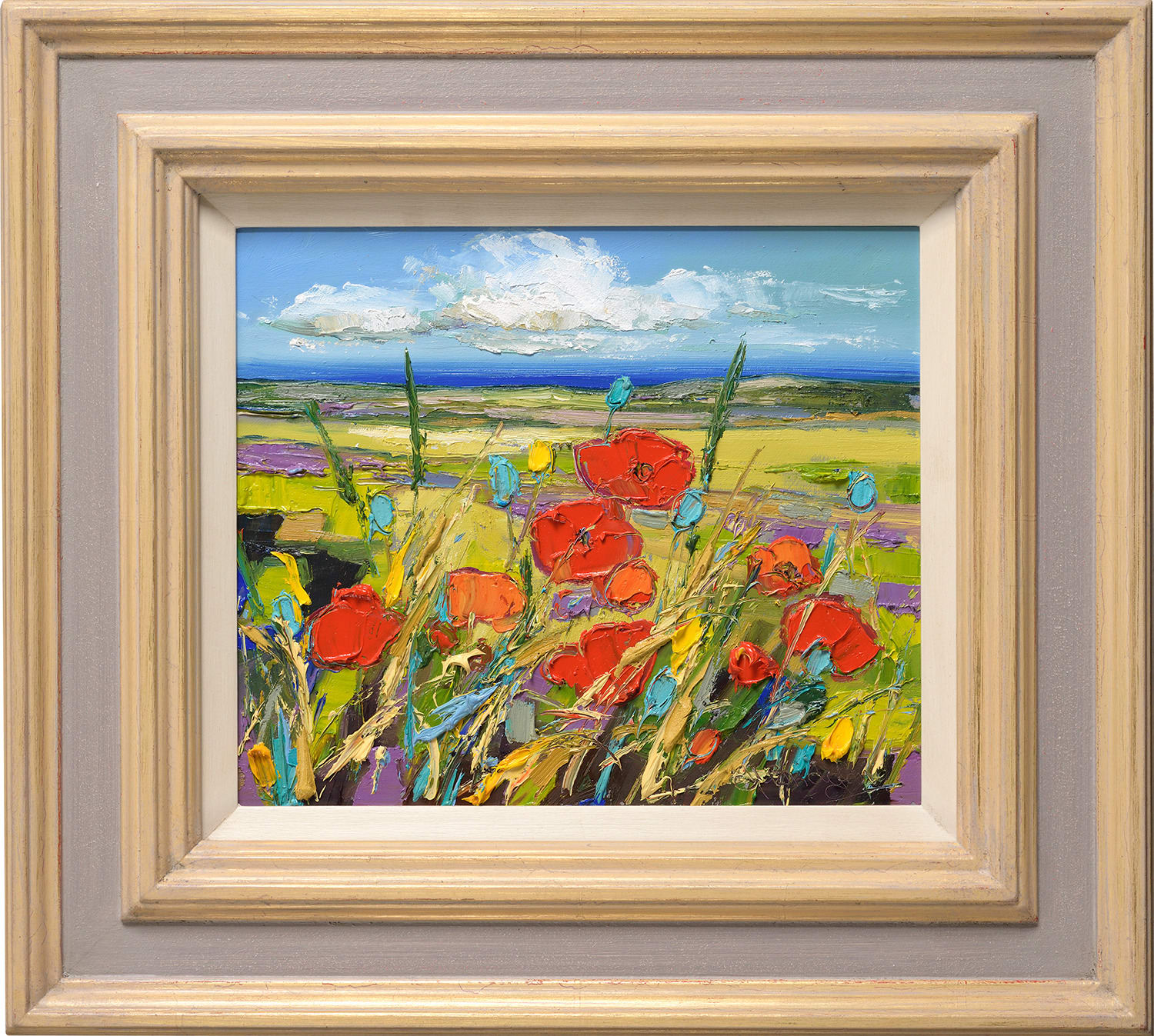Judith Bridgland, Poppy Fields and Distant Sea, East Lothian