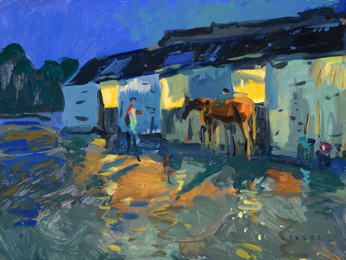 Andrew Tozer, Evening Light at The Stables, 2021