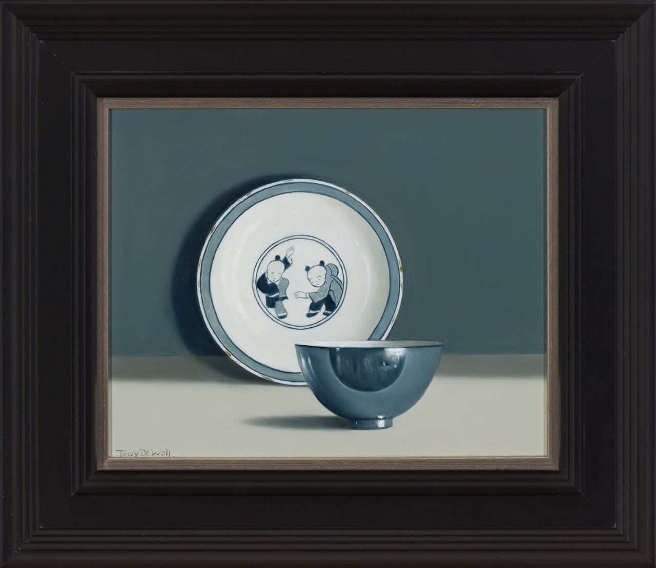 Tony de Wolf, Blue Bowl with Chinese Plate