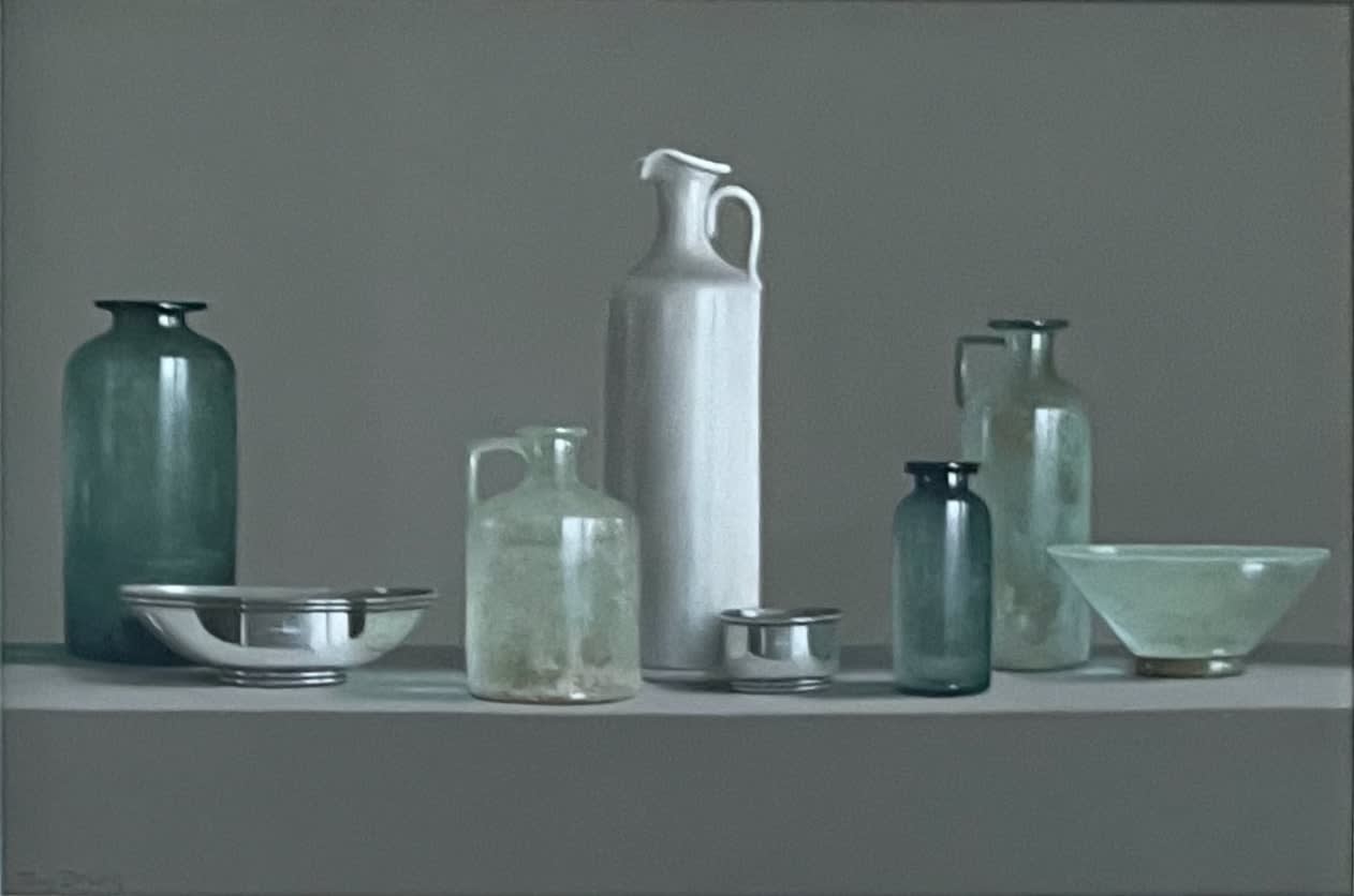Tony de Wolf, Roman Glass, Green Glass, Silver