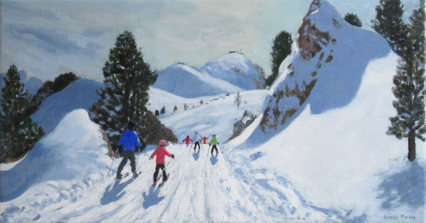 Andrew Macara RBA NEAC, Skiing Through Rock City, Val Gardena, Italy