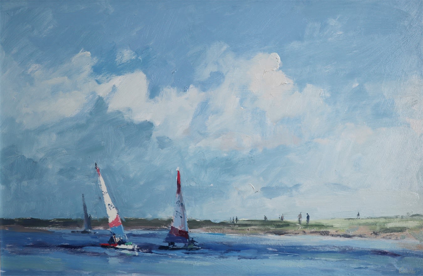 Graham Webber ROI IEA, Sails at Burnham Overy Staithe