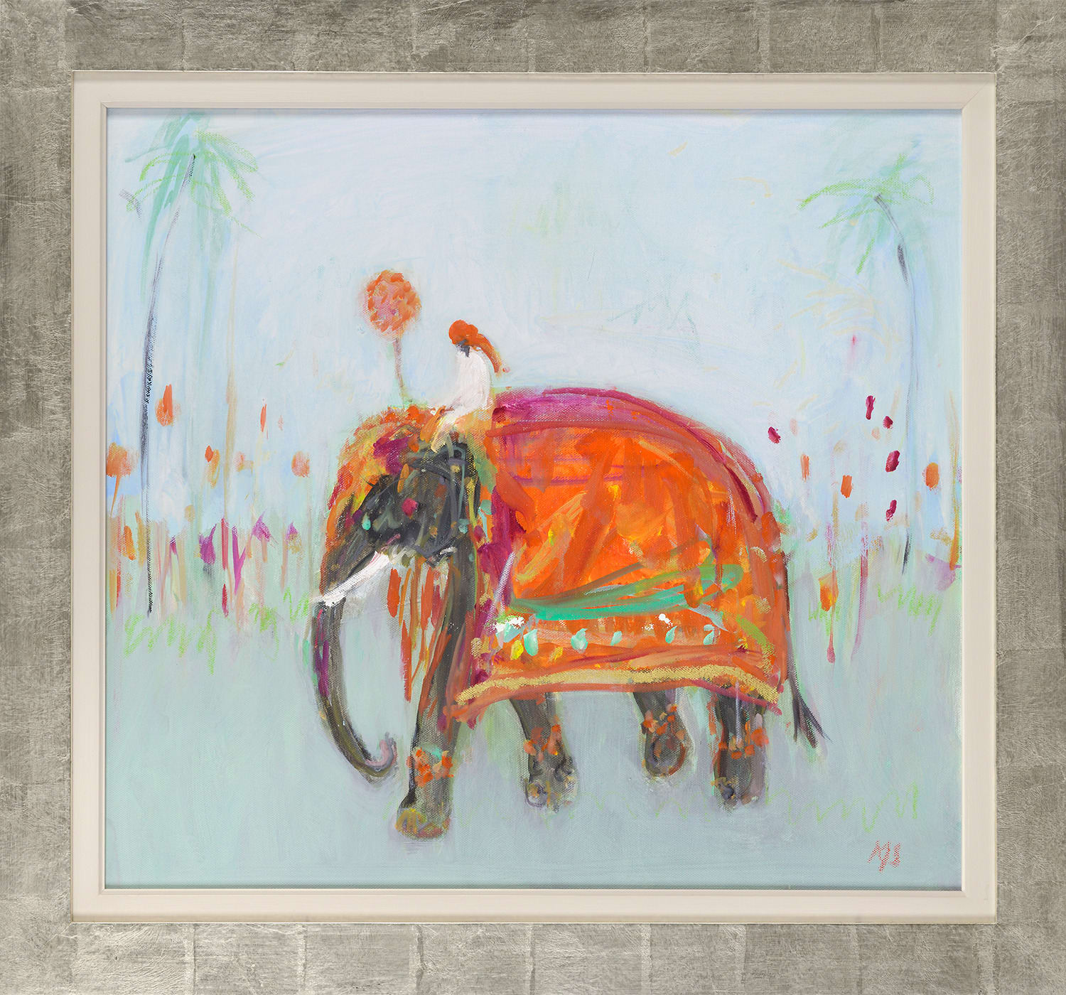 Ann Shrager NEAC, Elephant in Red and Green
