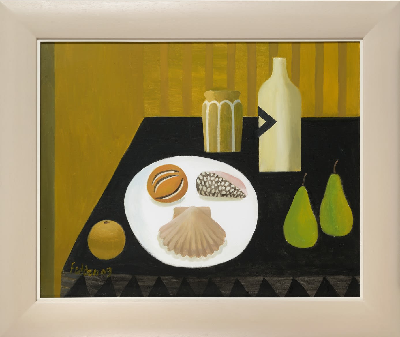 Mary Fedden OBE RA PPRWA, Shells, Fruit and Bottles S/d 2009