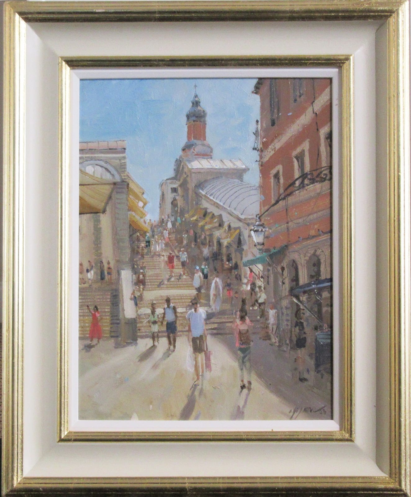 Nick Grove RSMA, Rialto De Ponte from San Polo, Venice