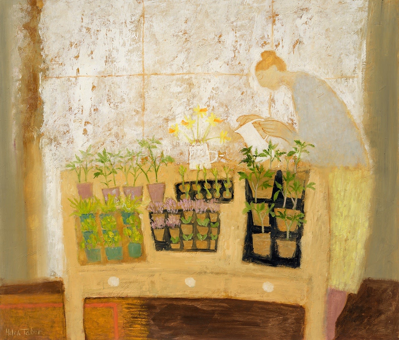 Helen Tabor, Watering the Seedlings, 2022
