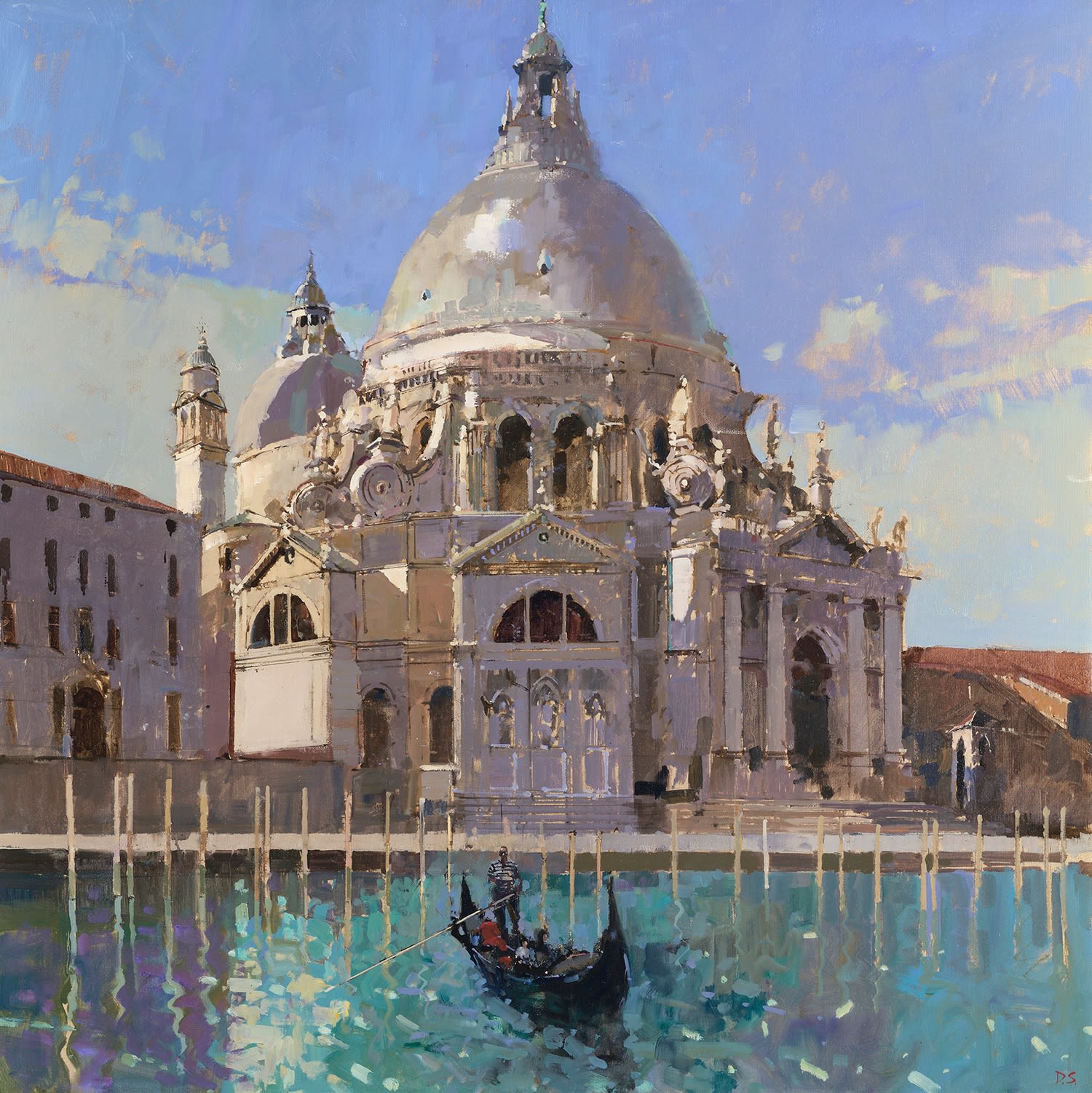 David Sawyer RBA, The Gondola - Santa Maria della Salute