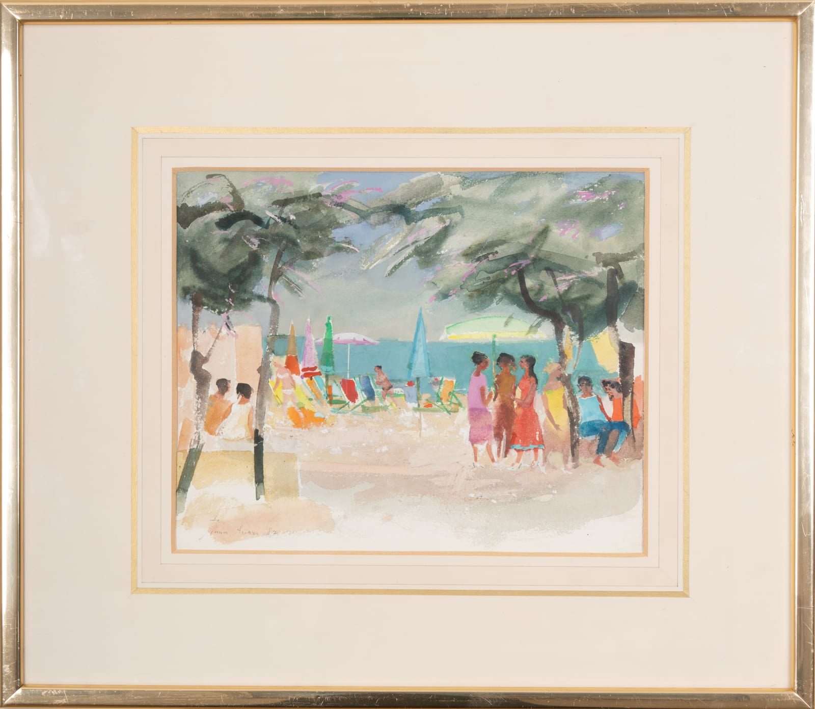 Frank Archer RE RWS ARCA, Under Tamarisks, Pesaro