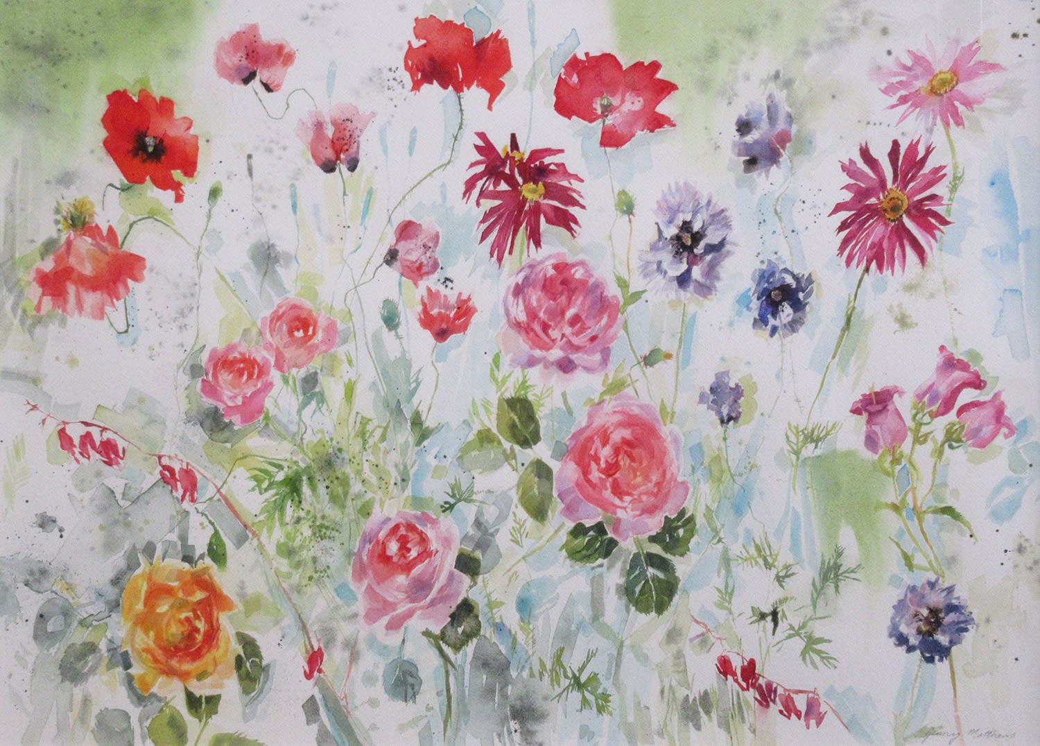 Jenny Matthews RSW, Millpond Flowers