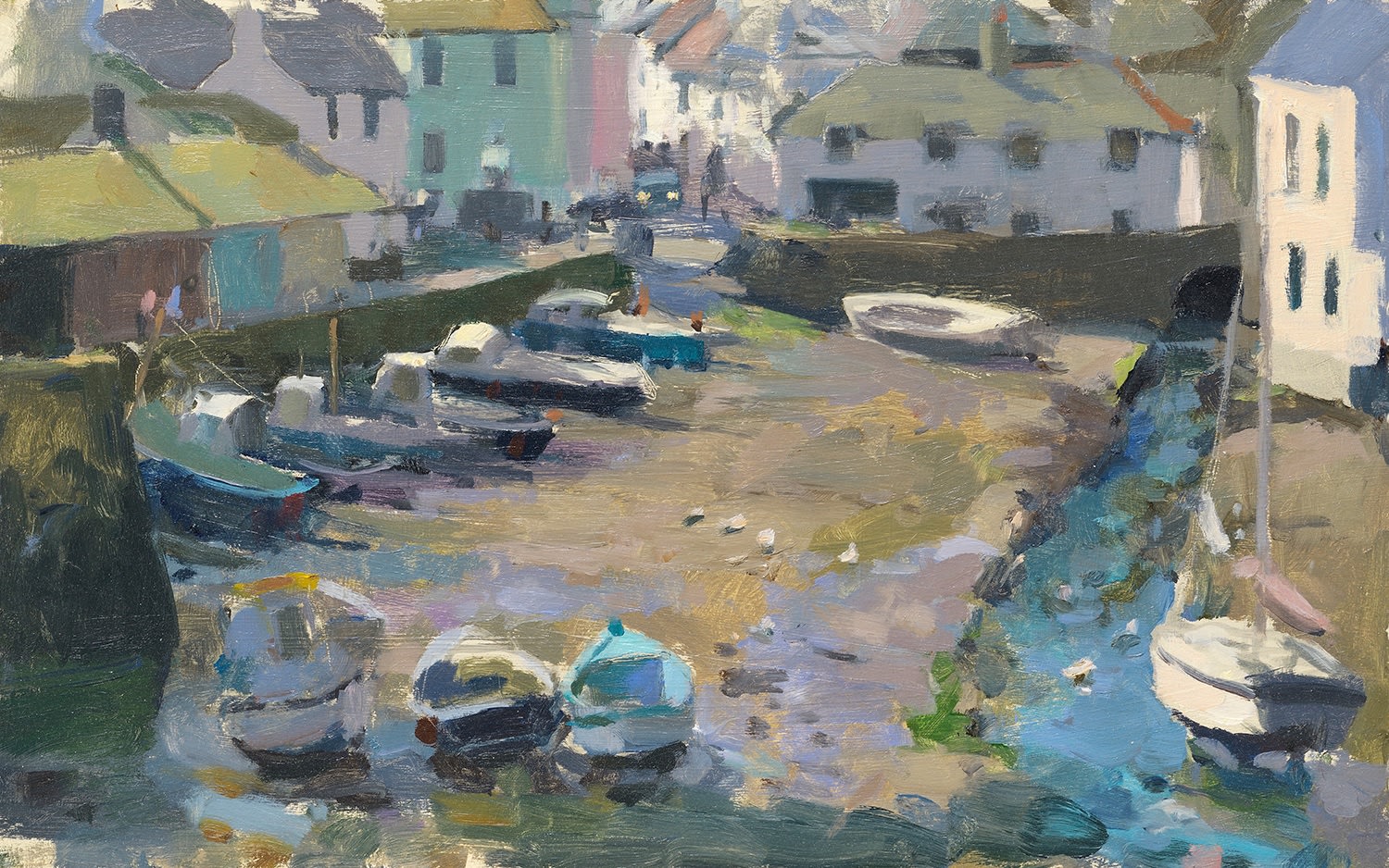 Sarah Manolescue ROI, Low Tide, Polperro Harbour