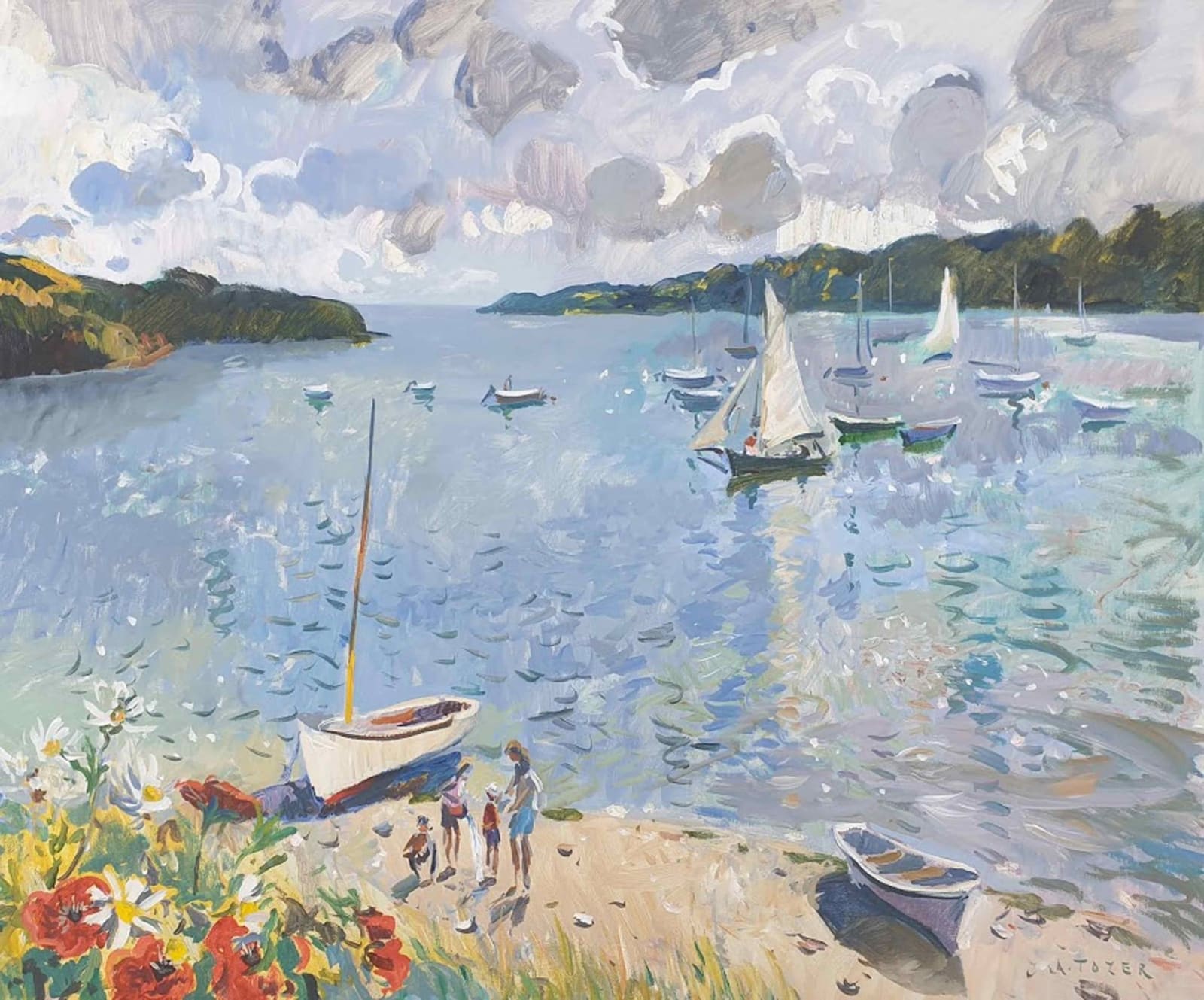 Andrew Tozer, Sailing off Helford Passage Beach, 2021