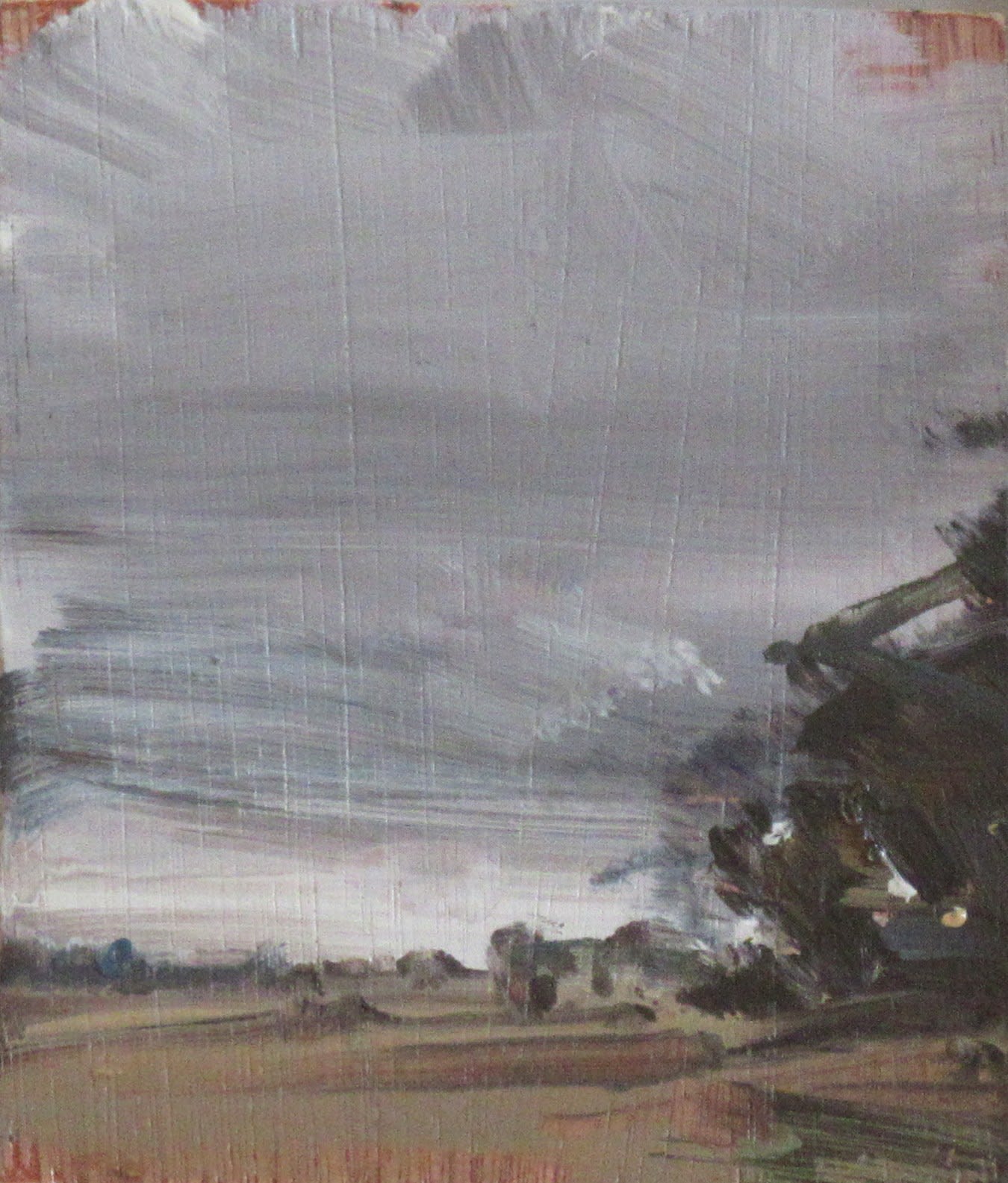 Kate Giles, Two Hares Racing, Edge of field, Early Evening, Great Bircham