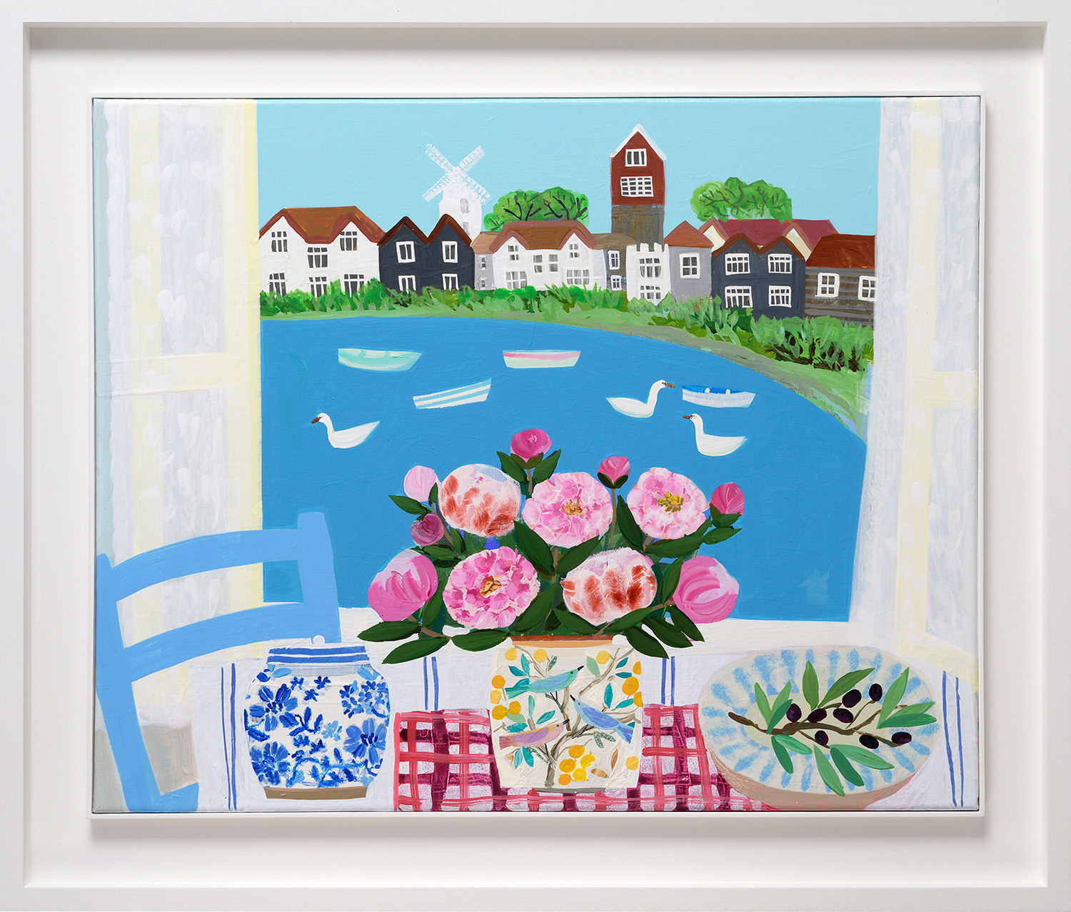 Emma Williams, Peonies in the Bird Pot, Thorpeness