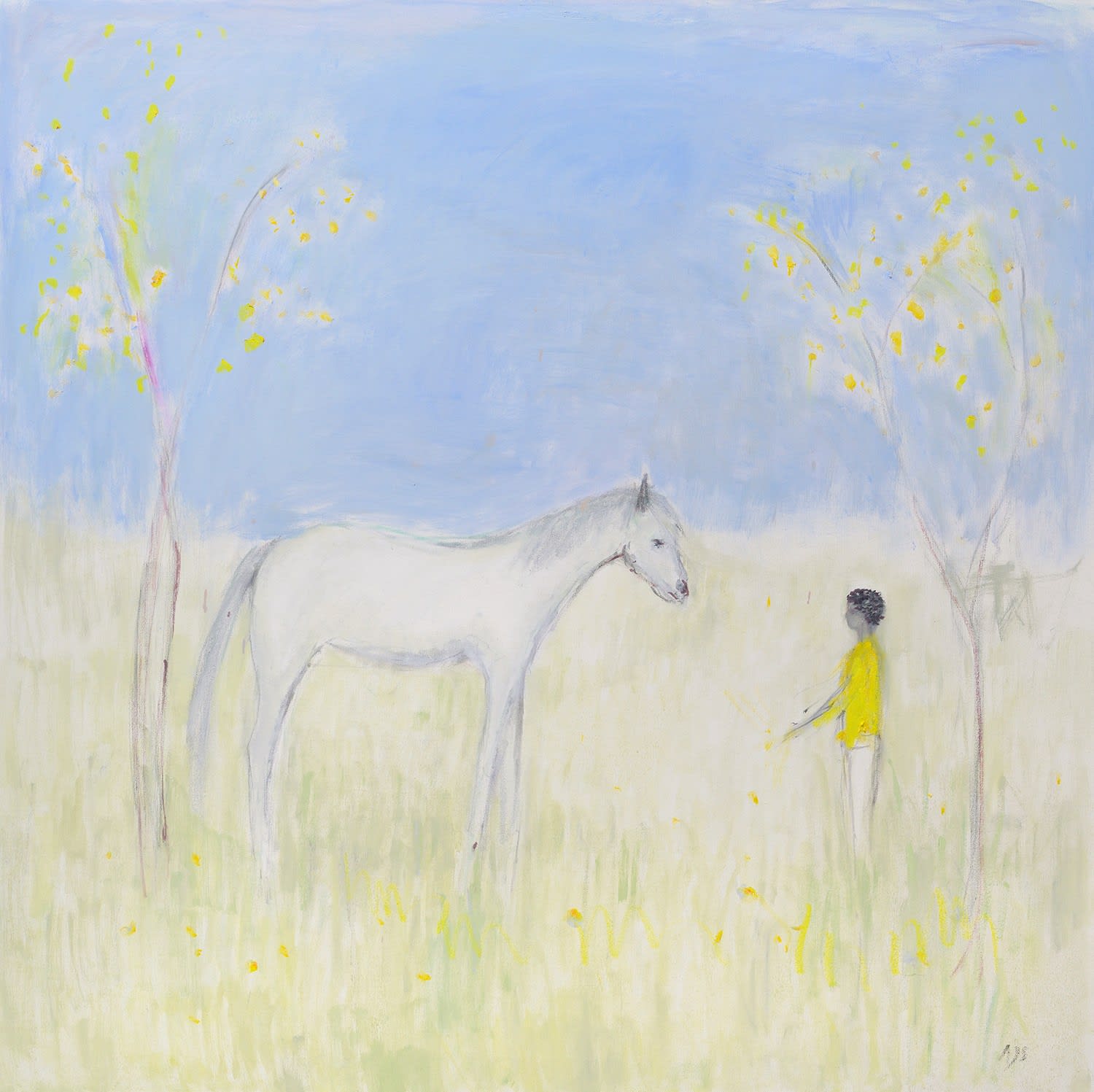 Ann Shrager NEAC, Grey Horse and Boy