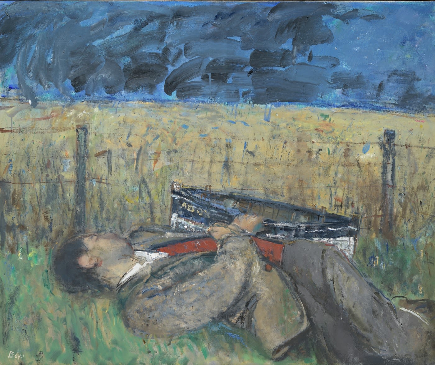 John Boyd RP RGI, Reclining Figure and Boat