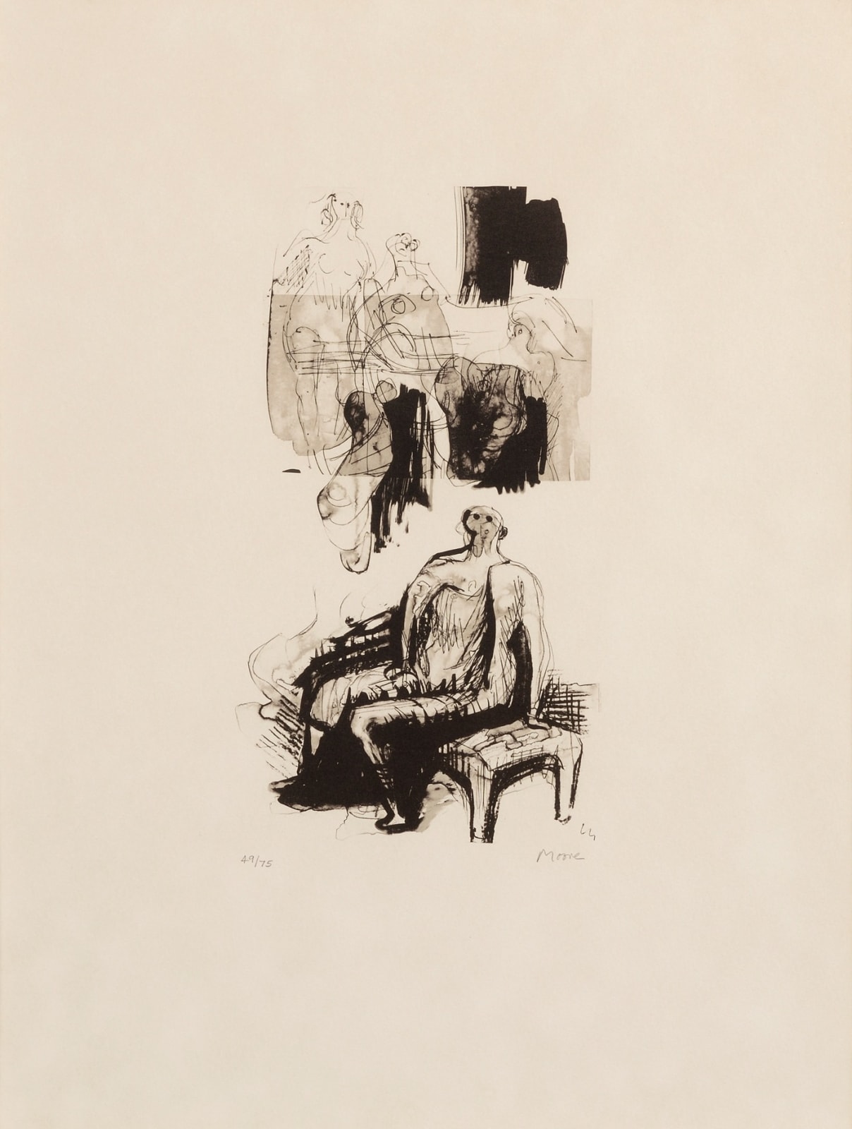 Henry Moore OM CH FBA RBS, Woman Seated on Fireside Stool