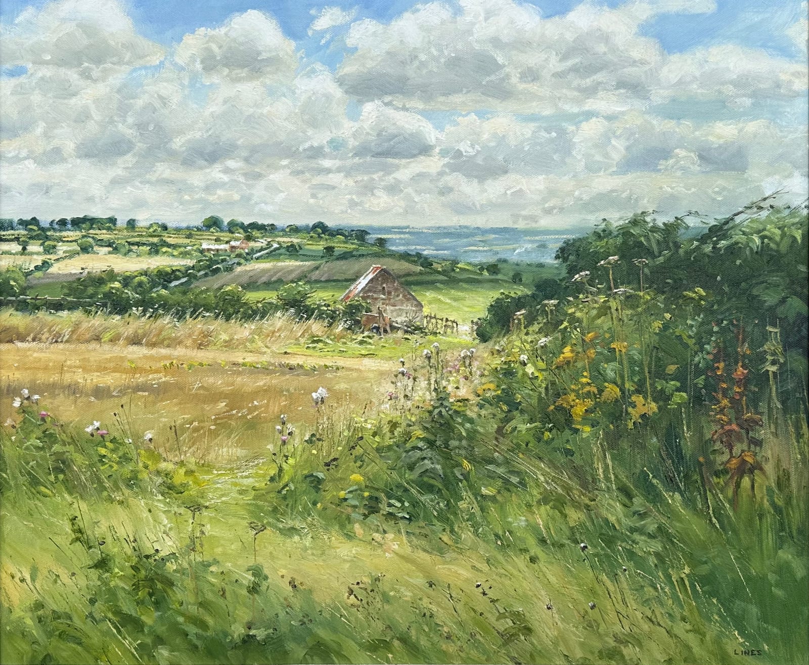 John Lines RBSA RSMA KAS, Downland Summer