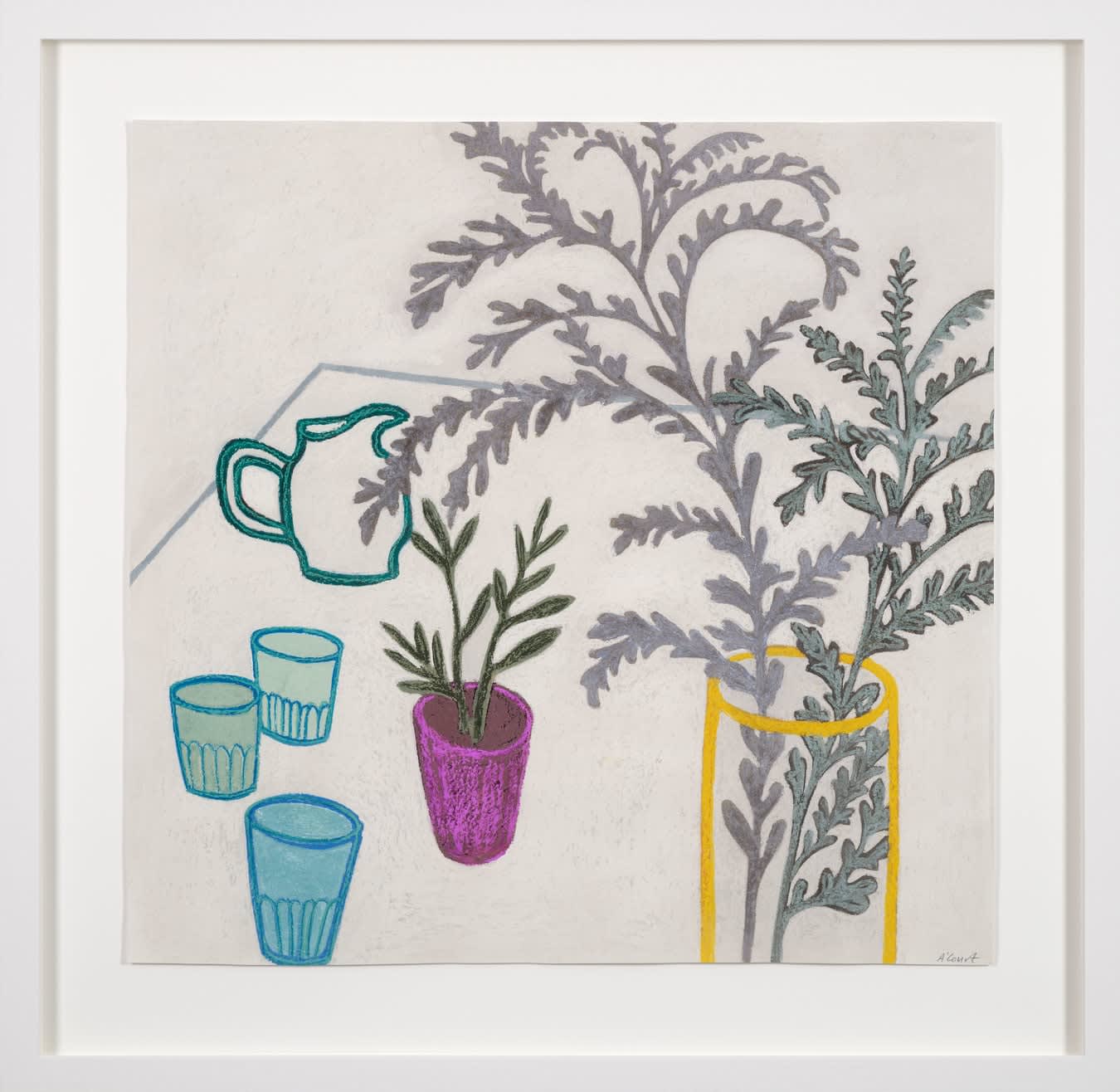 Angela A'Court PS, Three Green Glasses