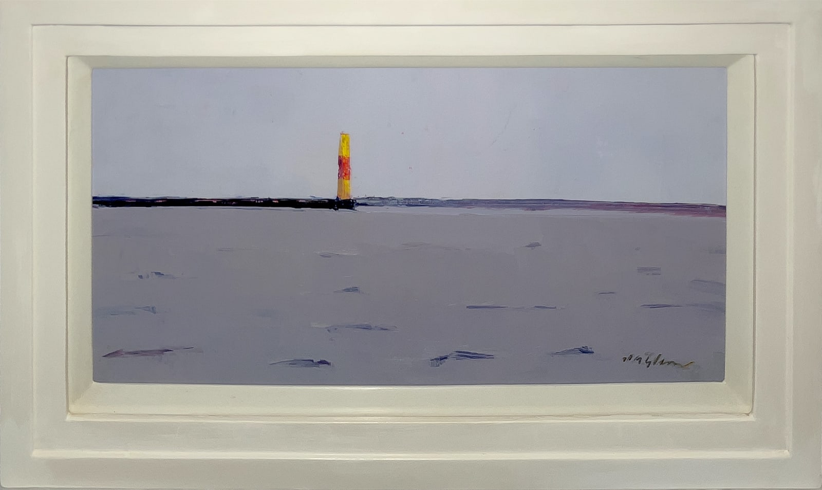 Mhairi McGregor RSW, Kenosha Breakwater Light, Lake Michigan